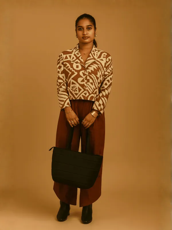 Sahara_Geo_Jacket_Co-ord_Set_For_Women__Brown_Organic_Cotton