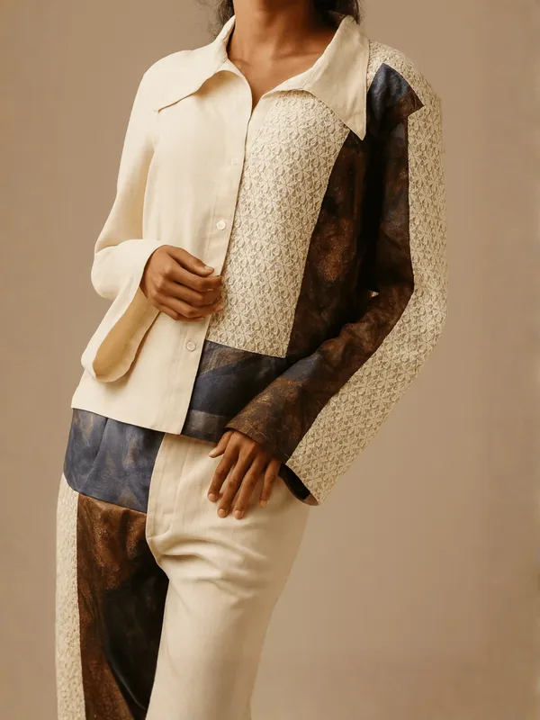 Mosaic_Co-ord_Set_For_Women__Cream_Organic_Cotton