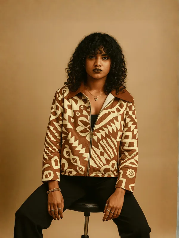 Rust_Geo_Bomber__Brown_Organic_Cotton_For_Women