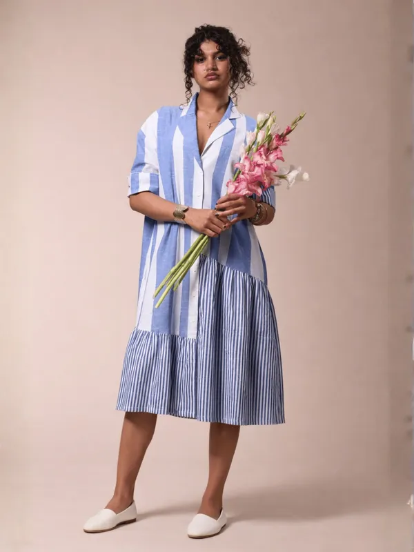 Relay_Dress_Blue_Bold_Stripe