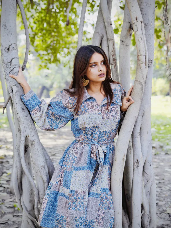 Revive_Curvia_Dress_For_Women_Multicolour_Cotton