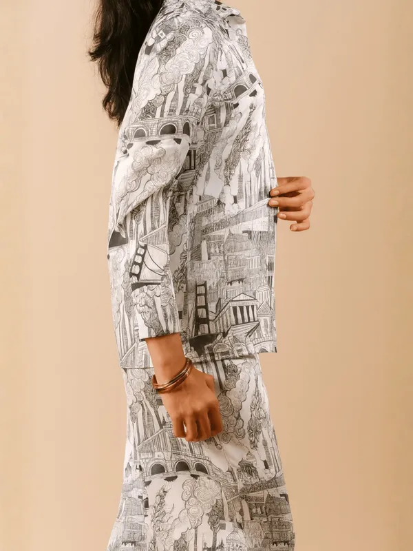 Architect's_Dream_Co-Ord_Set_For_Women_White_American_Polyester