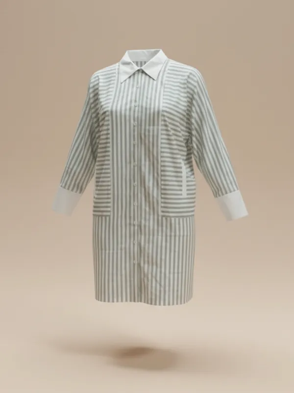 Riyaan_Dress_Light_Green_Vertical_Stripe