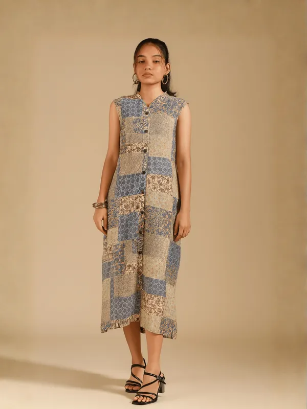 Revive_Shift_Dress_For_Women_Multicolour_Cotton