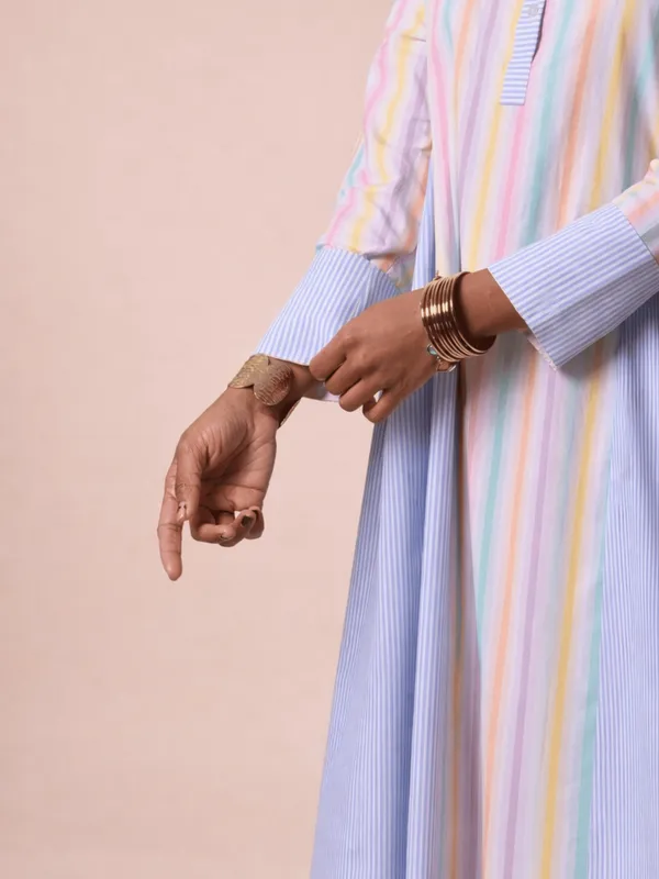 Axis_Dress_Multicolour_Vertical_Stripe