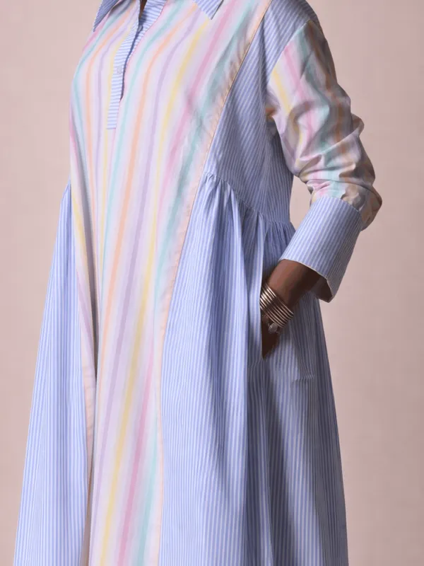 Axis_Dress_Multicolour_Vertical_Stripe