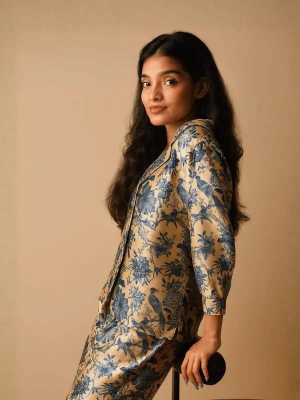 Camellia_Co-Ord_Set_For_Women_Cream_Mango_Silk