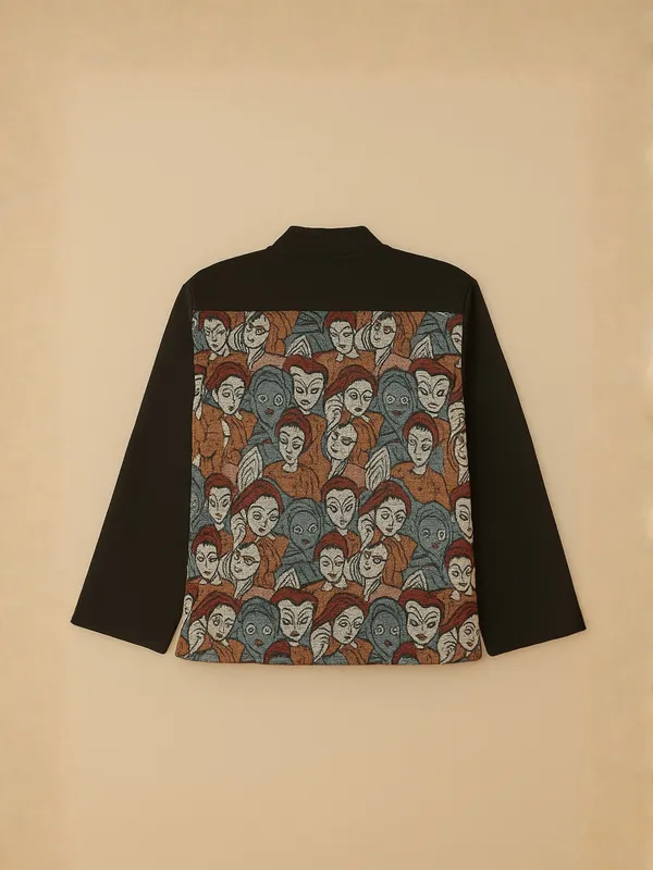 Gathered_Souls_Overlay_For_Women_Black_Cotton