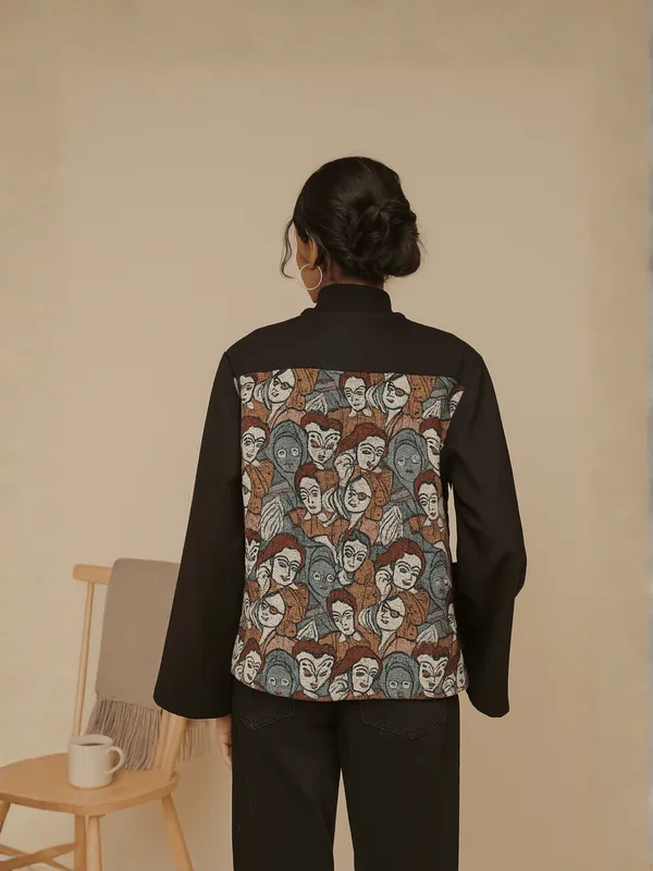 Gathered_Souls_Overlay_For_Women_Black_Cotton