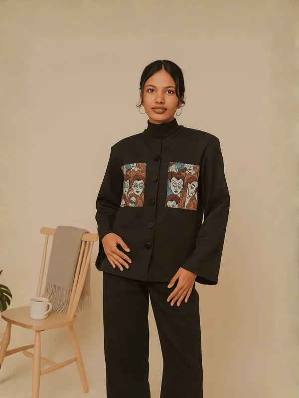 Gathered_Souls_Overlay_For_Women_Black_Cotton