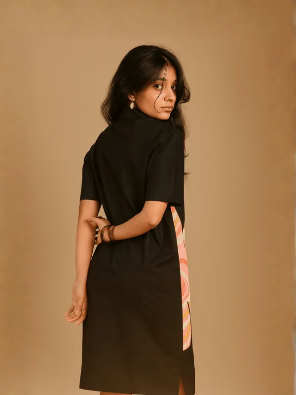 Petal_Prism_Dress_For_Women_Black_Organic_Cotton