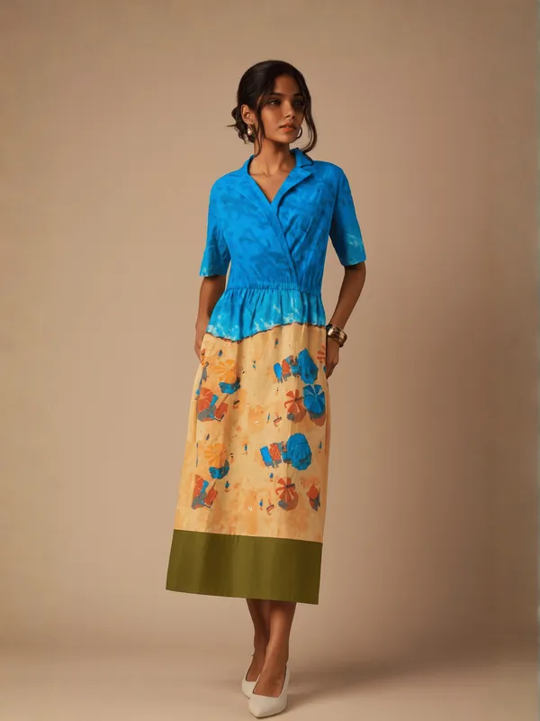 Beachside_Breeze_Dress_For_Women_Blue_Organic_Cotton