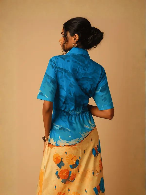 Beachside_Breeze_Dress_For_Women_Blue_Organic_Cotton