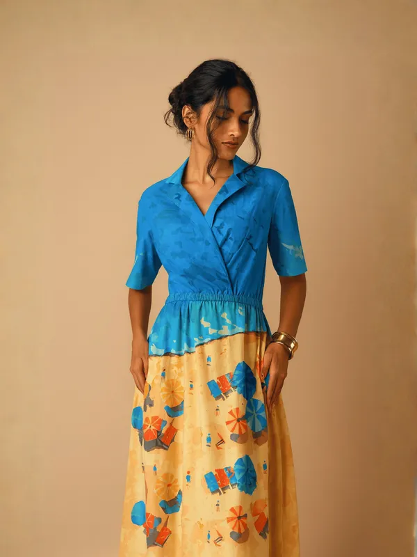 Beachside_Breeze_Dress_For_Women_Blue_Organic_Cotton