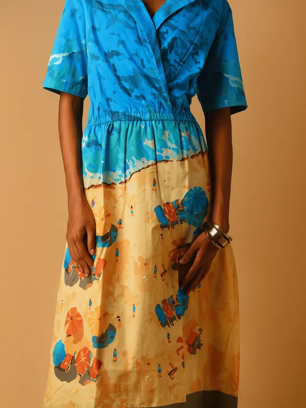 Beachside_Breeze_Dress_For_Women_Blue_Organic_Cotton