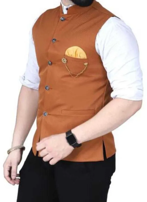 Bronze_Polycotton_Sleeveless_Solid_Men_Jacket