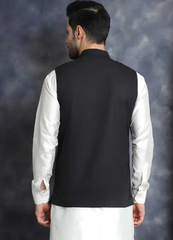 Black_Linen_Silk_Sleeveless_Solid_Men_Jacket