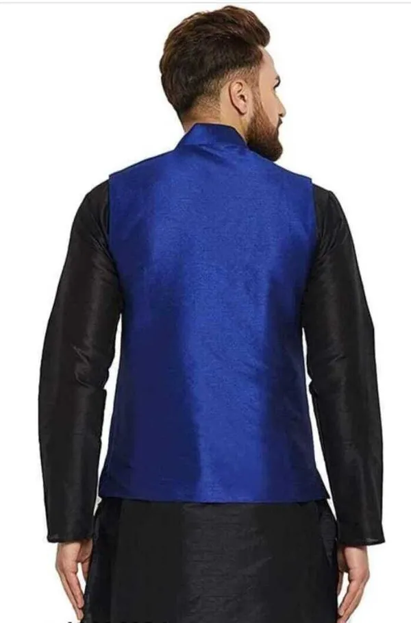 Blue_Polyester_Sleeveless_Self_Design_Men_Jacket