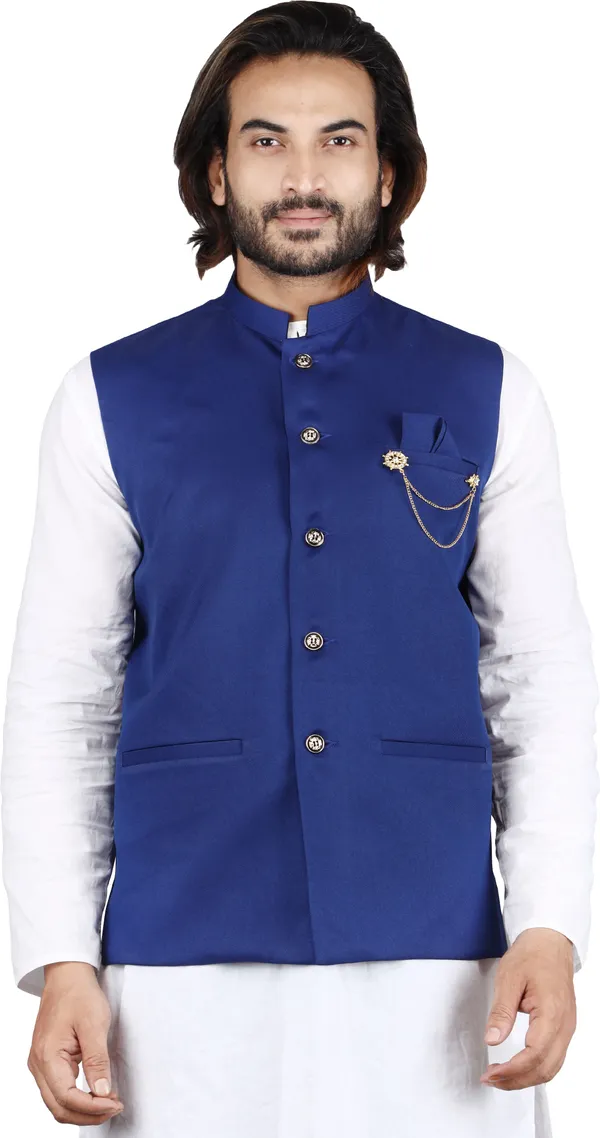 Blue_Polycotton_Solid_Men_Waistcoat