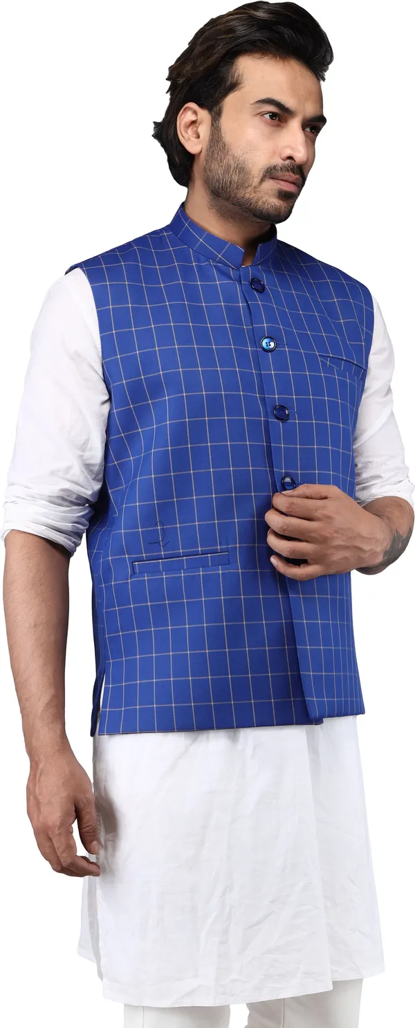 Blue_Polycotton_Sleeveless_Solid_Men_Jacket