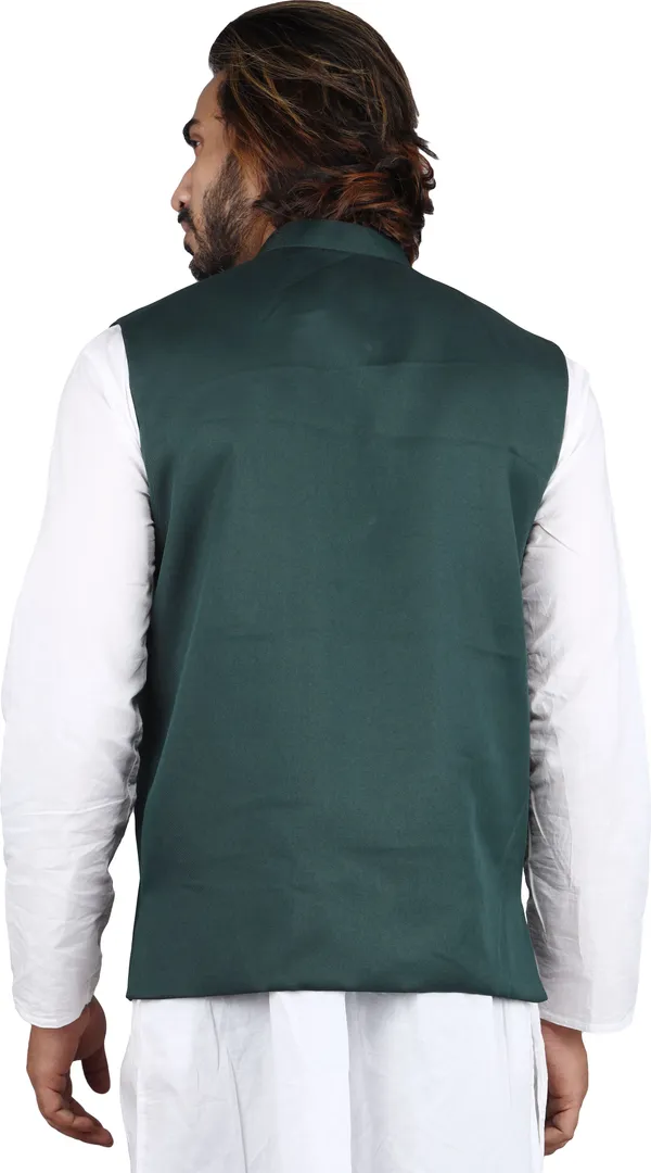 Green_Polycotton_Solid_Men_Waistcoat