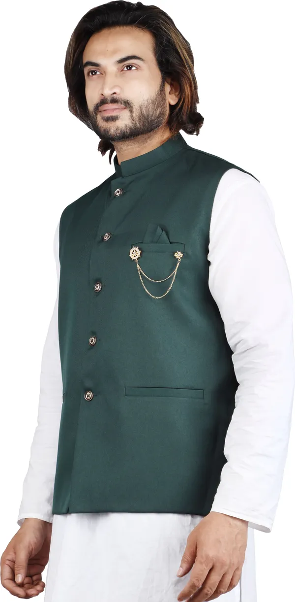 Green_Polycotton_Solid_Men_Waistcoat