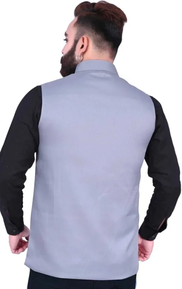Grey_Silk_Blend_Solid_Men_Waistcoat