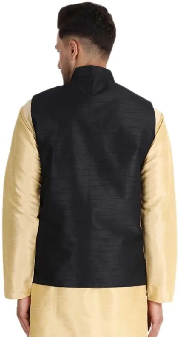 Black_Polyester_Sleeveless_Self_Design_Men_Jacket
