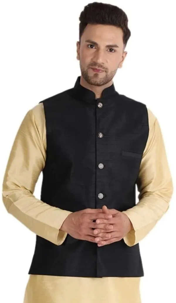 Black_Polyester_Sleeveless_Self_Design_Men_Jacket