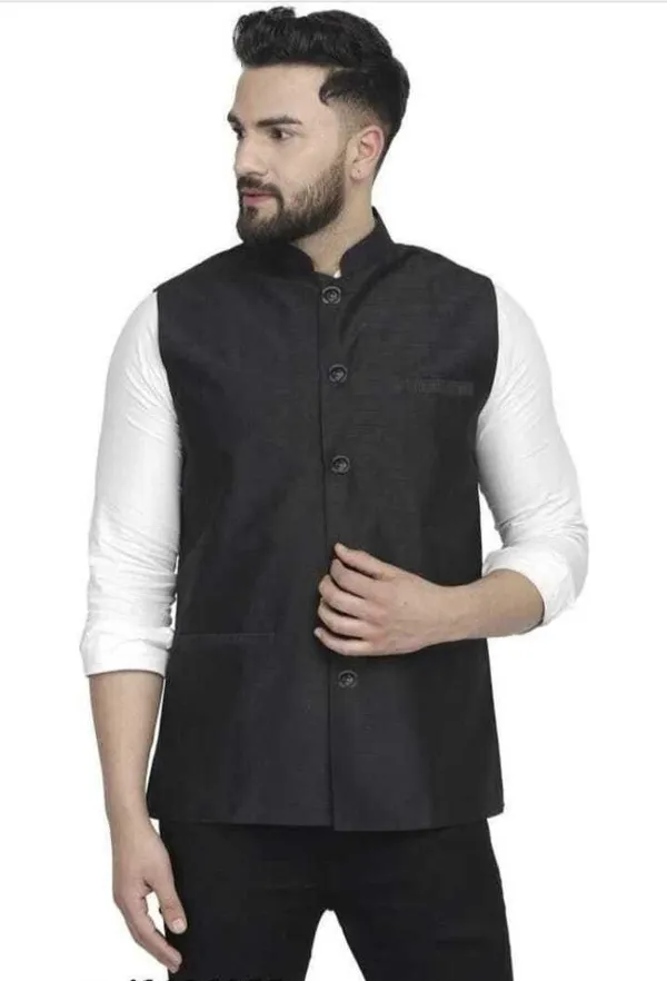 Black_Silk_Blend_Solid_Men_Waistcoat