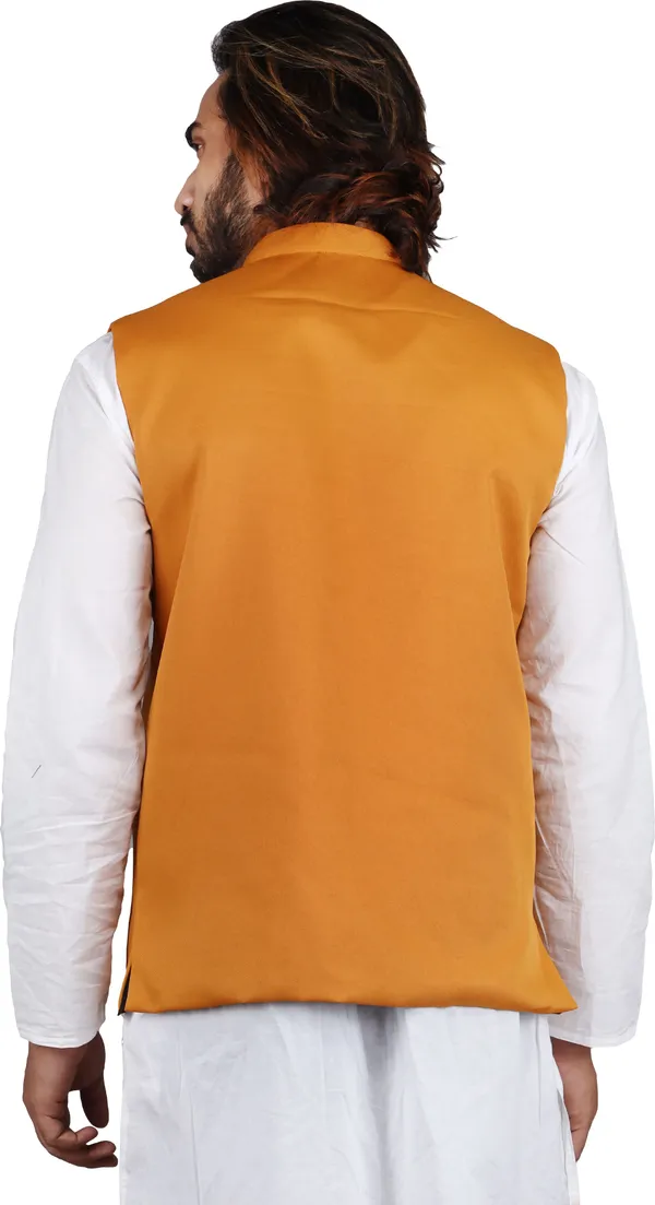 Mustard_Silk_Blend_Solid_Men_Waistcoat