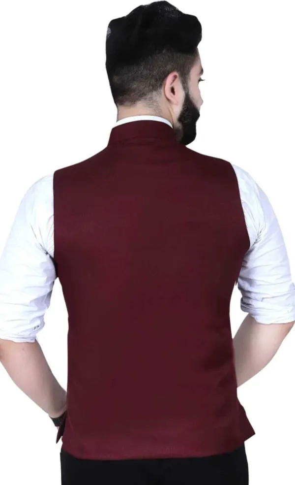 Maroon_Silk_Blend_Solid_Men_Waistcoat