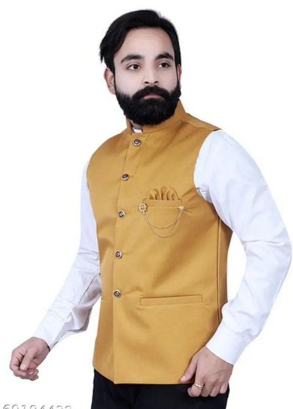 Mustard_Polyester_Self_Design_Men_Waistcoat