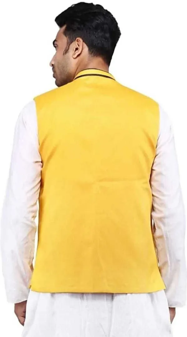 Yellow_Silk_Blend_Solid_Men_Waistcoat