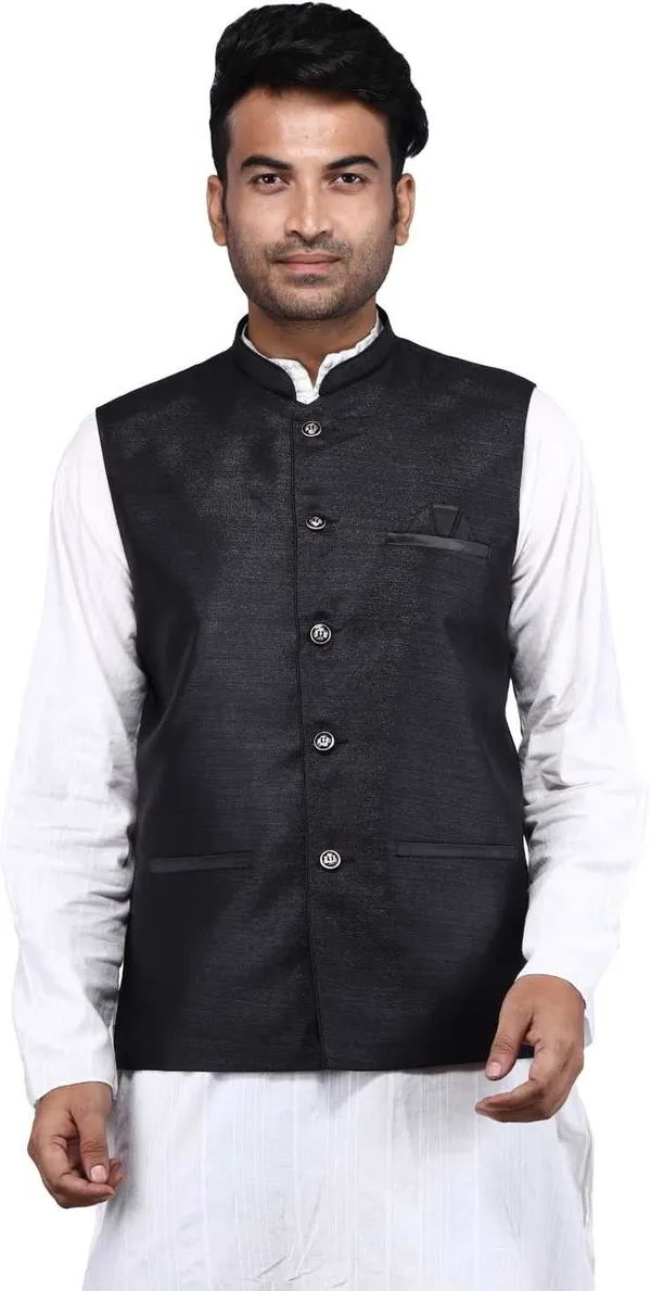 Black_Silk_Blend_Solid_Men_Waistcoat