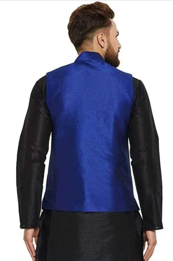 Blue_Silk_Blend_Solid_Men_Waistcoat