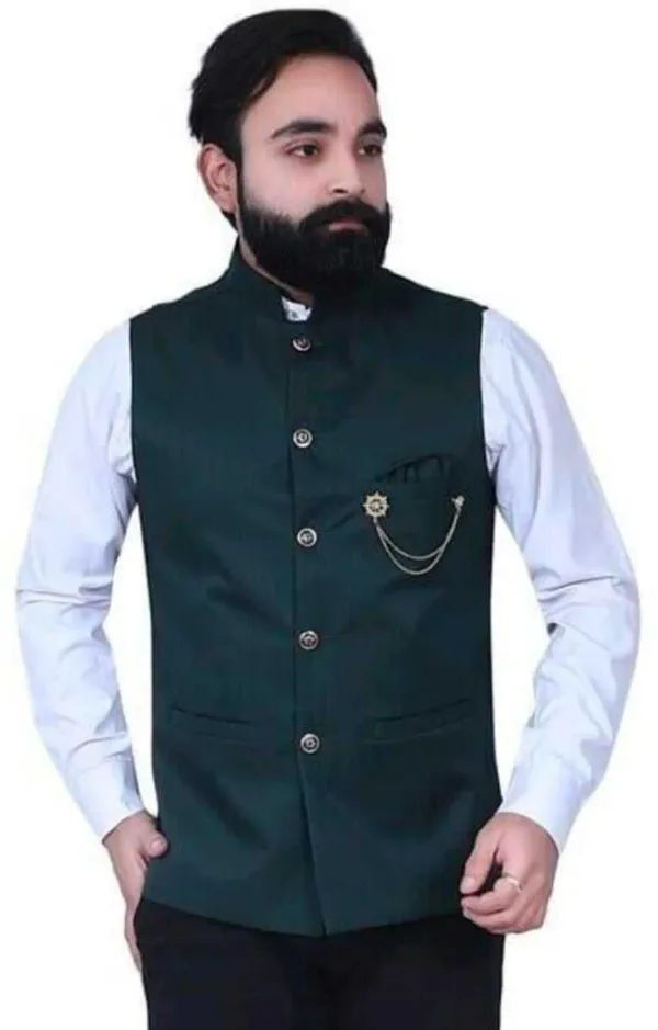 Green_Polyester_Solid_Men_Waistcoat