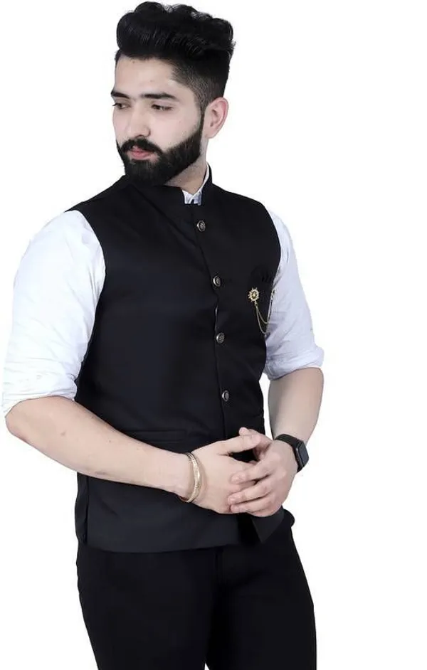 Black_Polyester_Solid_Men_Waistcoat