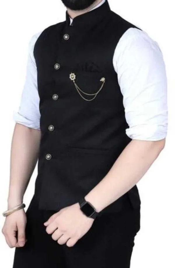 Black_Silk_Blend_Solid_Men_Waistcoat
