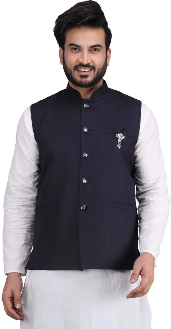 Black_Pure_Cotton_Solid_Men_Waistcoat