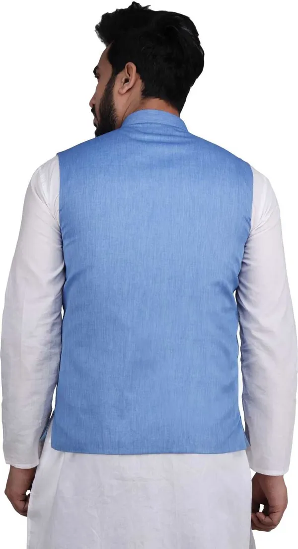 Light_Blue_Pure_Cotton_Solid_Men_Waistcoat