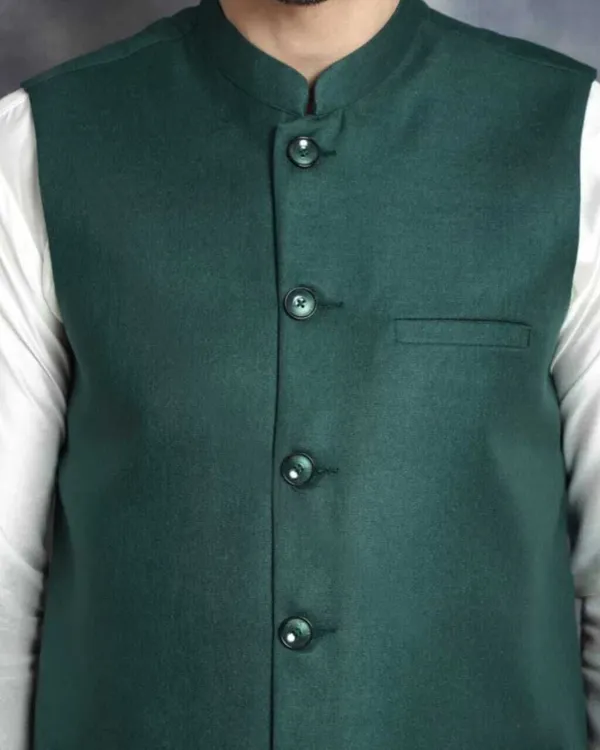 Green_Linen_Silk_Sleeveless_Solid_Men_Jacket