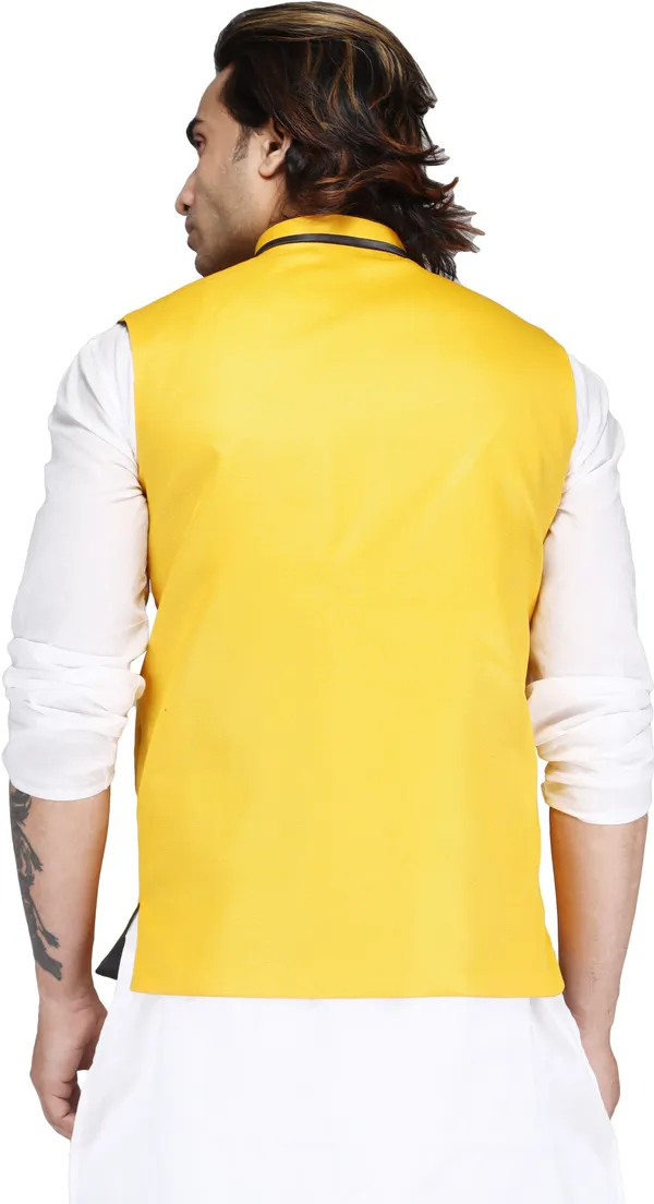 Yellow_Silk_Blend_Solid_Men_Waistcoat