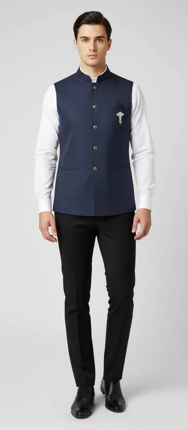 Dark_Blue_Cotton_Blend_Sleeveless_Solid_Men_Jacket