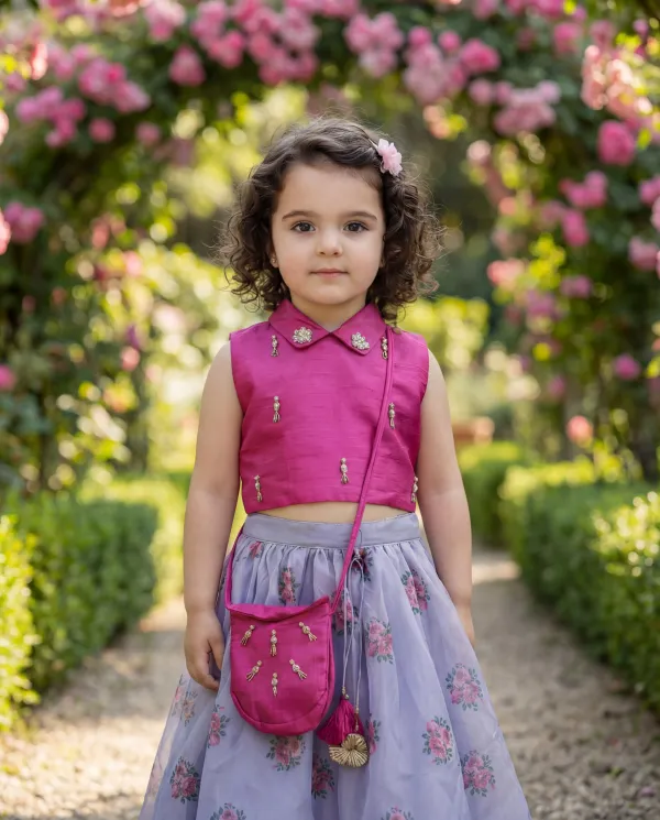 Deep_Magenta_Premium_Premium_Silk_&_Soft_Net_&_Cotton_Lining_Girls_Lehenga_Set_With_Potli_Bag_For_Girls