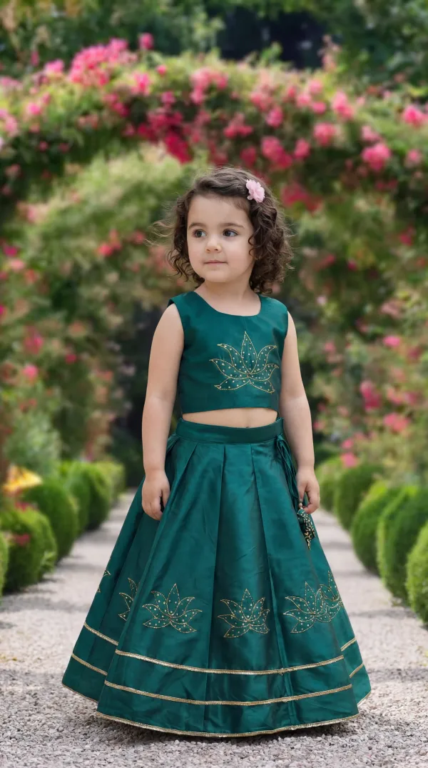 Emerald_Green_Premium_Premium_Silk_&_Cotton_Lining_Girls_Lehenga_Set_For_Girls