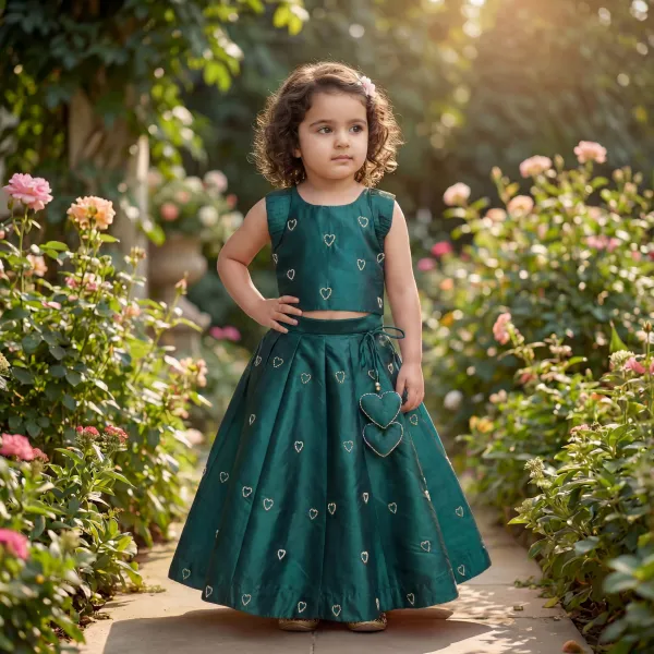 Teal_Green_Premium_Premium_Soft_Silk_&_Butter_Crepe_Girls_Lehenga_Set_For_Girls