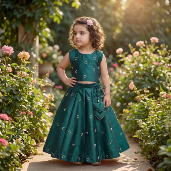 Teal_Green_Premium_Premium_Soft_Silk_&_Butter_Crepe_Girls_Lehenga_Set_For_Girls