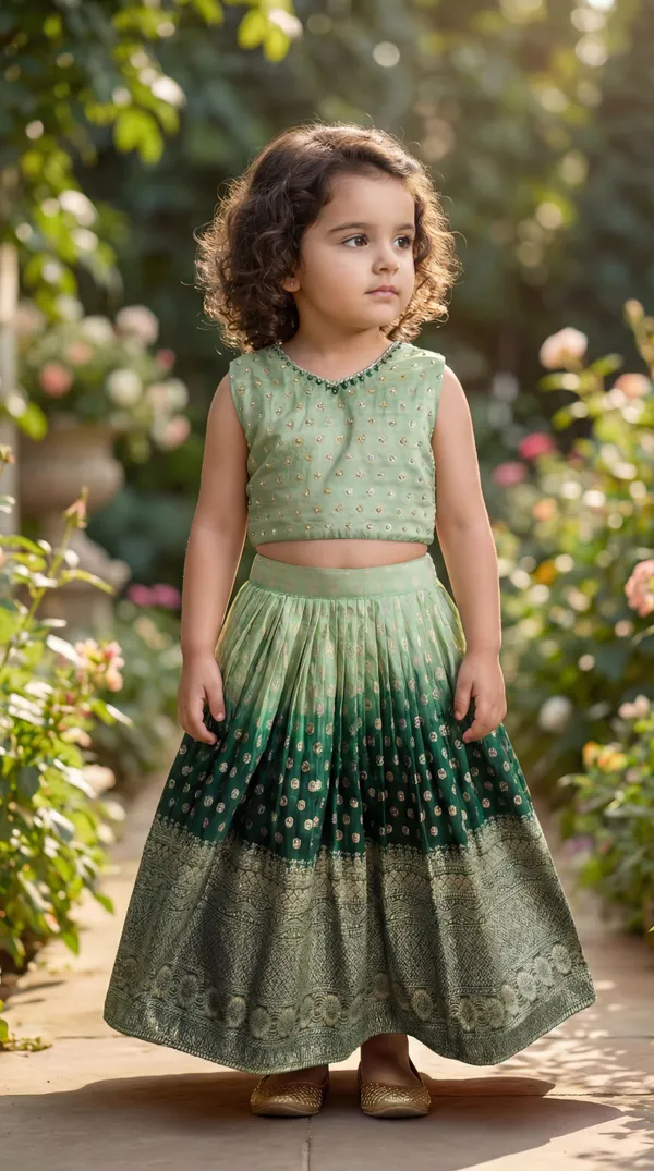 Mint_Green_&_Deep_Green_Premium_Premium_Soft_Silk_&_Cotton_Lining_Girls_Lehenga_Set_For_Girls