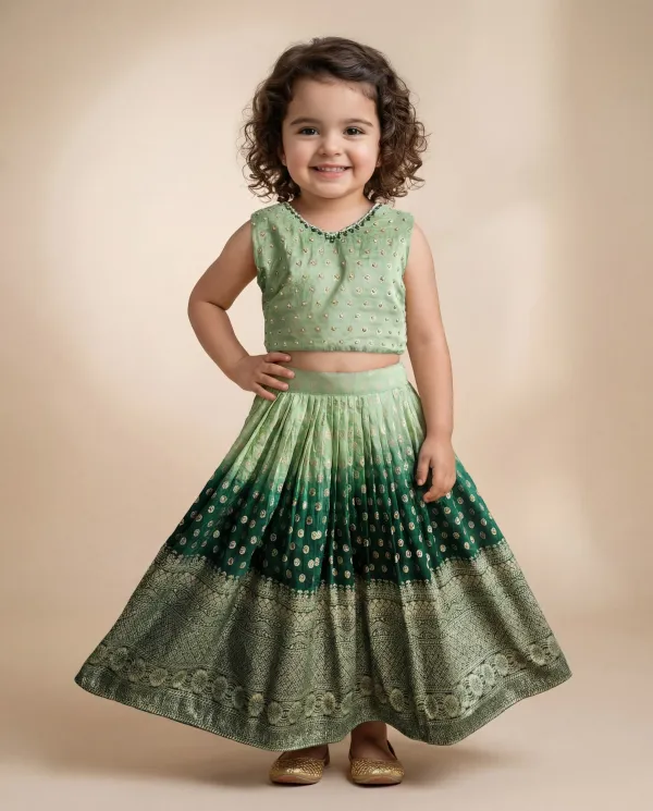 Mint_Green_&_Deep_Green_Premium_Premium_Soft_Silk_&_Cotton_Lining_Girls_Lehenga_Set_For_Girls